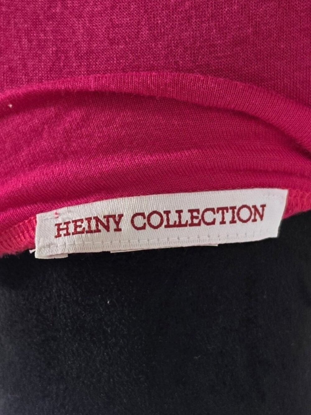 Heiny Collection Pink Mock Neck Asymmetrical Long Sleeve Knit Top Size S - Picture 2 of 5